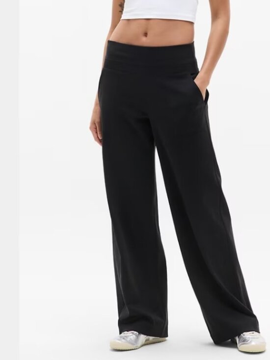 Athleta Pants - Like New! Athleta Venice High Rise Wide Leg Pant No-dig waistband Black Size L
